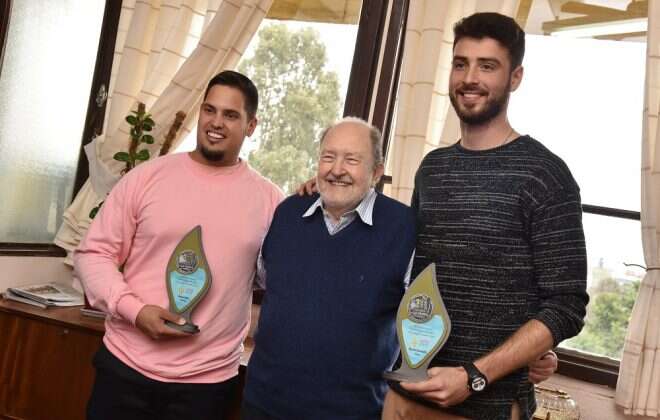 Verna: Recibió a los deportistas Mata y Fernández