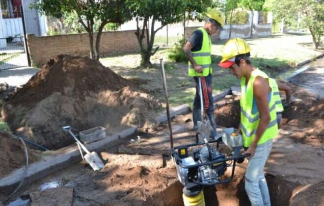 Nueva obra de agua en el Barrio Sur