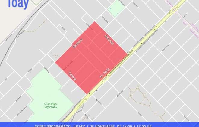 Corte programado para hoy en Santa Rosa