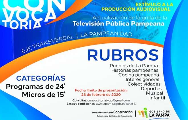 La Televisión Pública Pampeana y una ambiciosa convocatoria a productoras localesÂ