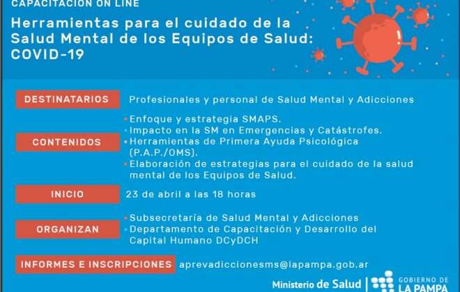 Capacitación para efectores de Salud Mental en contexto de pandemia