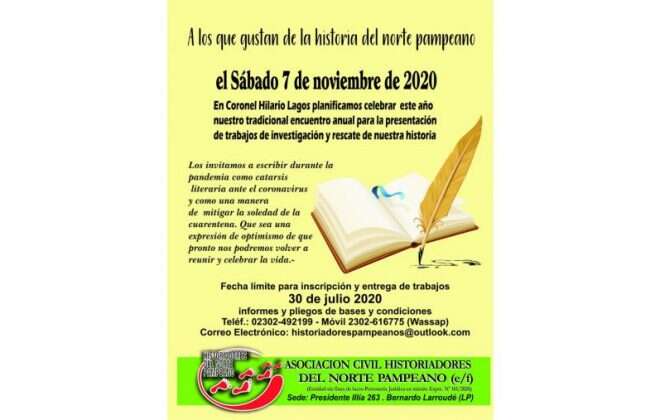 Historiadores invitan a participar de una “catarsis literaria” pampeana