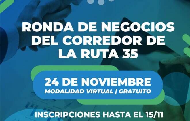 Corredor comercial de la Ruta 35: anunciaron ronda de negocios gratuita y virtual