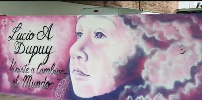 Pintaron un mural en homenaje a Lucio Dupuy en General Pico