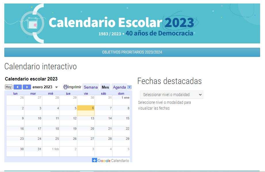La Pampa: Educación publicó el Calendario Escolar 2023Â 