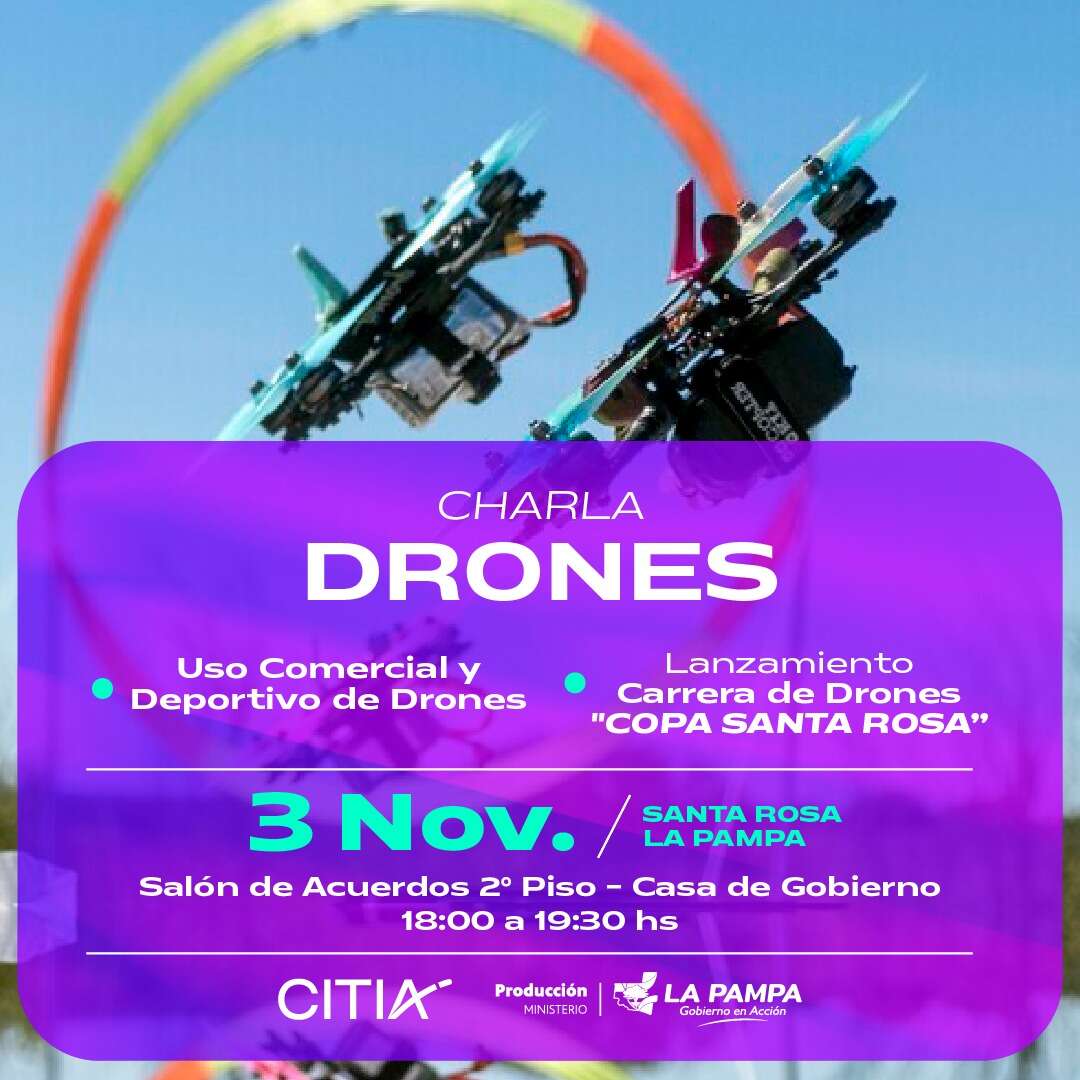 Santa Rosa: Este viernes, charla sobre drones