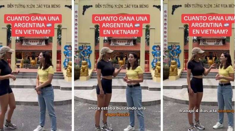 Es viral: Una joven argentina reveló cuánto gana por trabajar 4 días a la semana en Vietnam