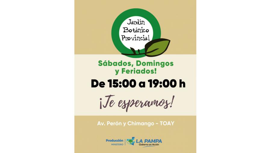 Santa Rosa: nuevos horarios para disfrutar del Jardín Botánico Provincial