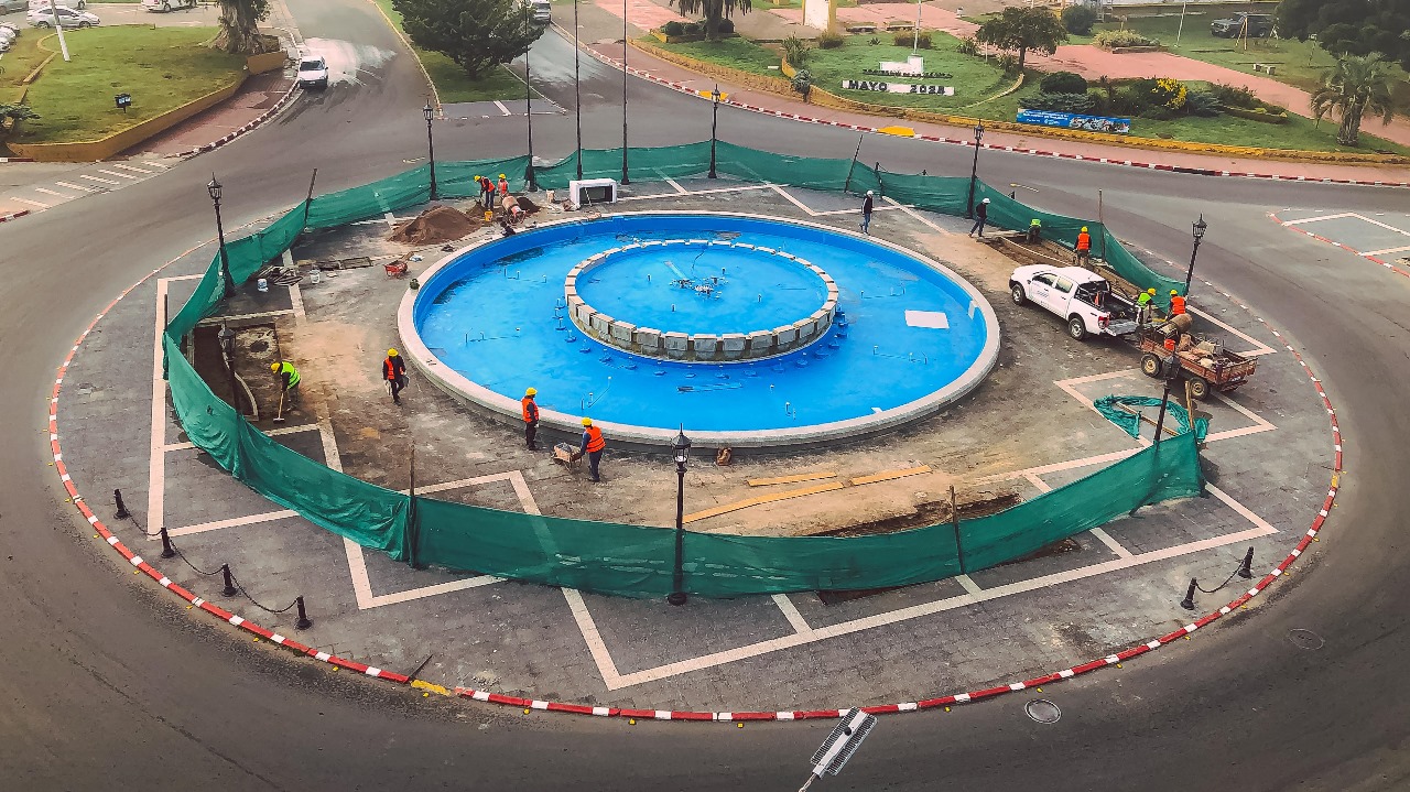 Santa Rosa estrenará rotonda renovada: iluminación led y nuevo mobiliario urbano