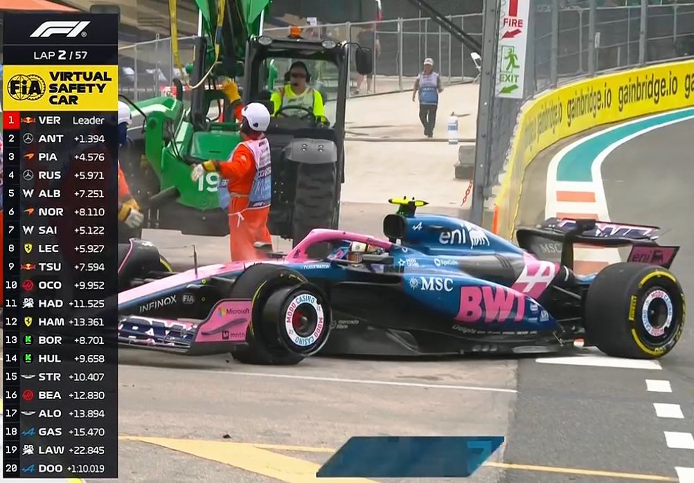 Automovilismo: Doohan chocó, pinchó y abandonó en la primera vuelta del GP de Miami