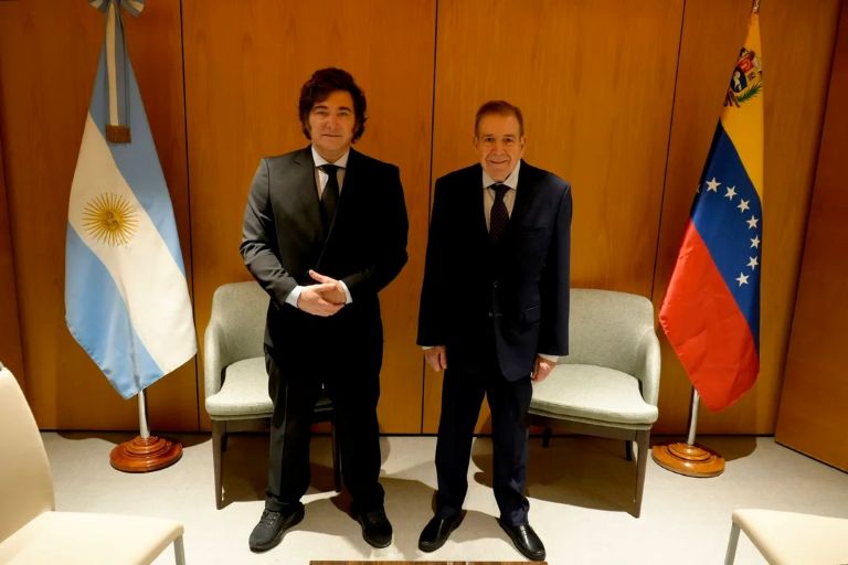 Javier Milei se reunió con Edmundo González Urrutia en Madrid