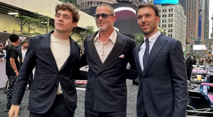 Así fue el encuentro entre Franco Colapinto y Brad Pitt en la premiere de la película “F1″