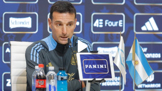 Scaloni confirmó que Messi será titular mañana ante Colombia