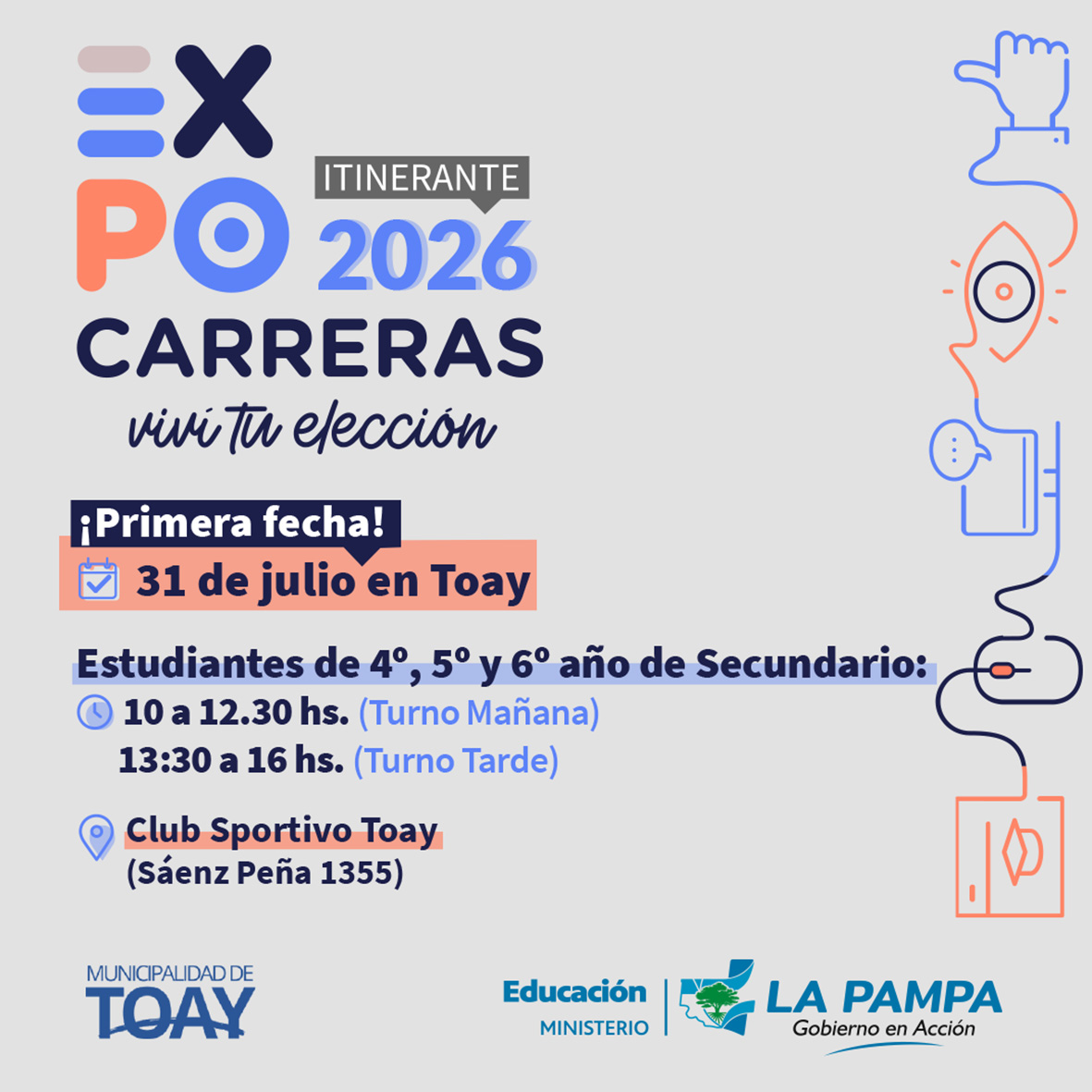 La primera Expo Carreras 2026 se realizará el Toay
