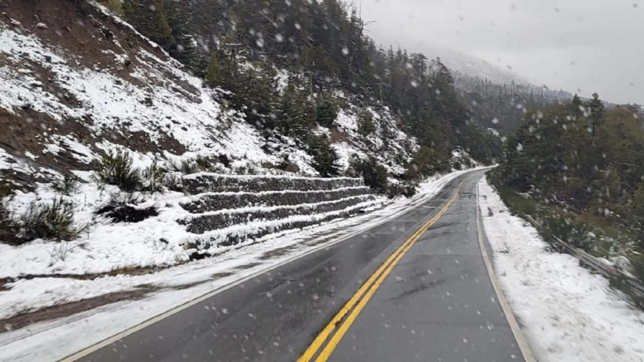 Río Negro y Neuquén se cubrieron de nieve y Mendoza espera agua nieve y lloviznas