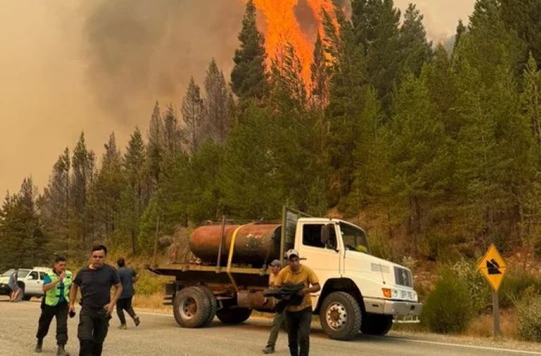 Chubut: se reactivaron los incendios forestales por los vientos y las altas temperaturas