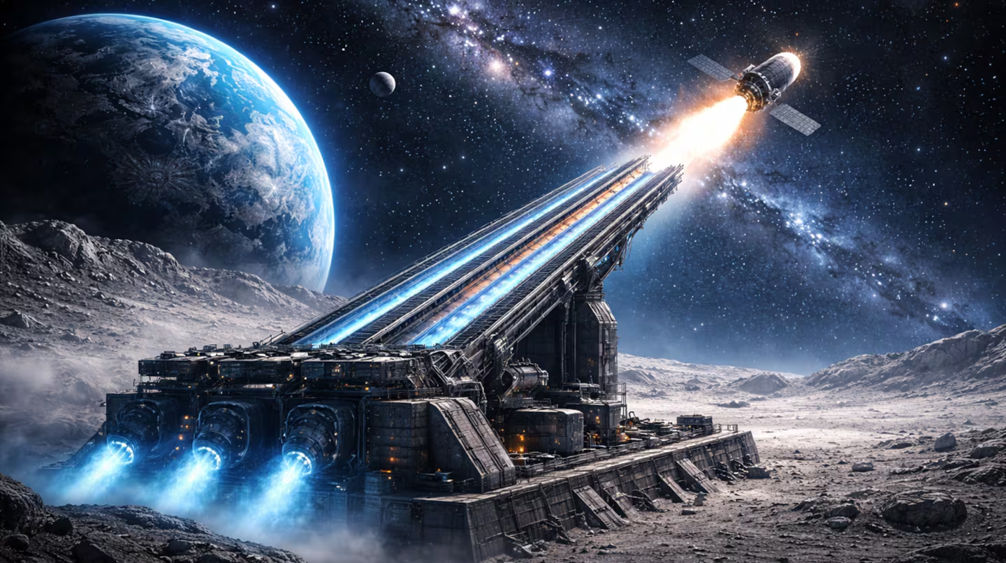 Elon Musk quiere instalar una catapulta en la Luna para lanzar satélites al espacio profundo