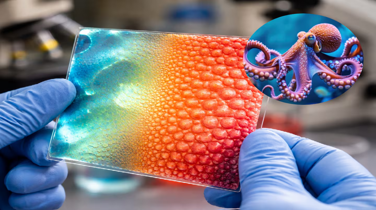 Científicos de Estados Unidos crearon un material que cambia de color y textura como la piel de los pulpos